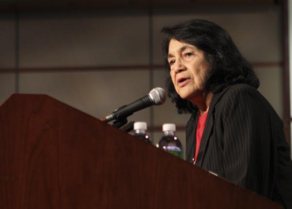 United Farm Workers of America co-founder Dolores Huerta