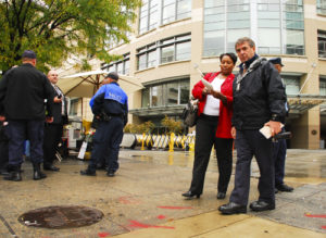 A stabbing outside the Foggy Bottom Metro station caused long lines for commuters. Becky Crowder | Hatchet photographer