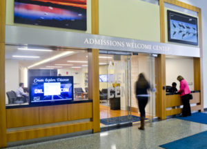 Representatives and top officials in the admissions office had told potential applicants at GW did not factor financial aid need into admissions decisions. Administrators told The Hatchet this year that the University is actually "need-aware" in admissions decisions. Hatchet File Photo