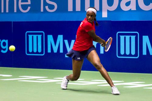 Kastles player Sloane Stephens won the women's singles set 5-2. Zach Montellaro | Hatchet Staff Photographer