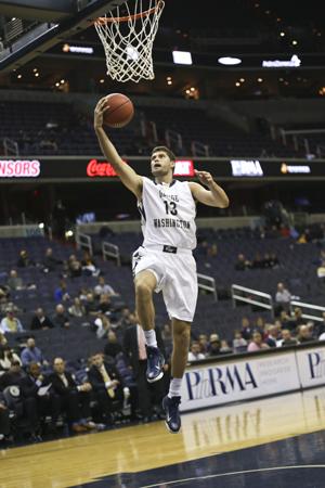 Junior Patricio Garino had 21 points in the Colonials 78-70 win over the 49ers. Cameron Lancaster | Photo Editor