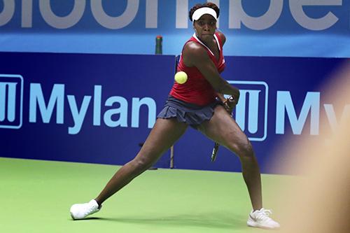 Venus Williams represented the Washington Kastles in the women's singles set. Williams defeated opponent Nicole Gibbs of the Austin Aces with a score of 5-3 after trailing behind in the beginning of the set. Desiree Halpern | Photo Editor