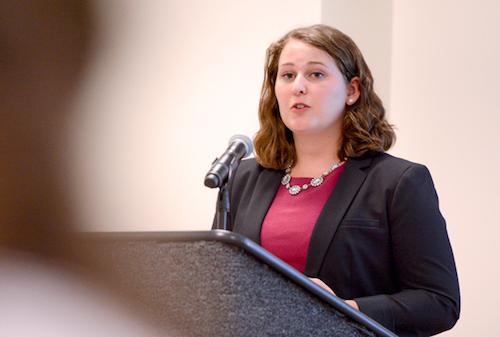 Student Association President Erika Feinman has been pushing to add a student to the Board of Trustees. Hatchet file photo by Sam Hardgrove | Assistant Photo Editor.